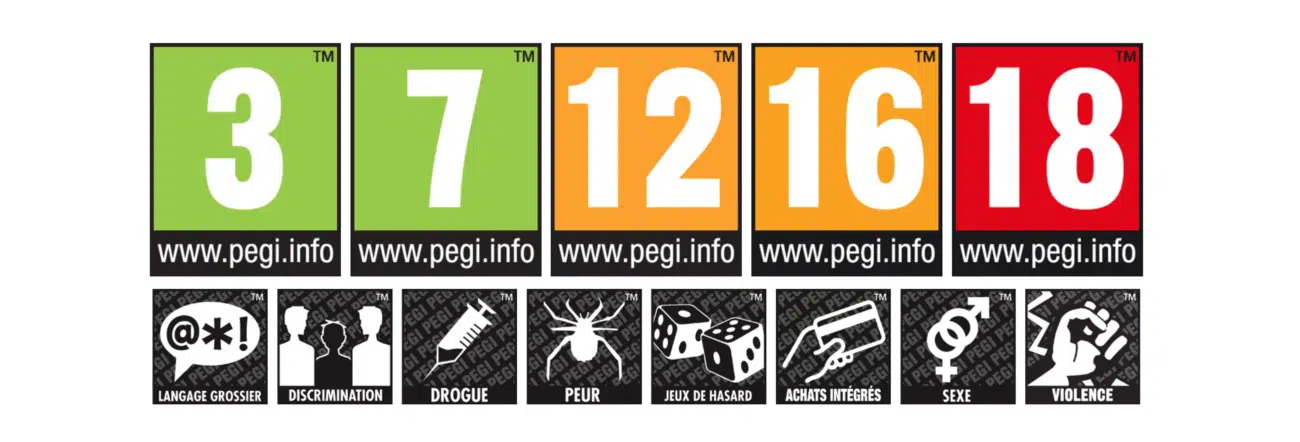 Liste des pictogrammes PEGI, la Switch 2 pour les enfants